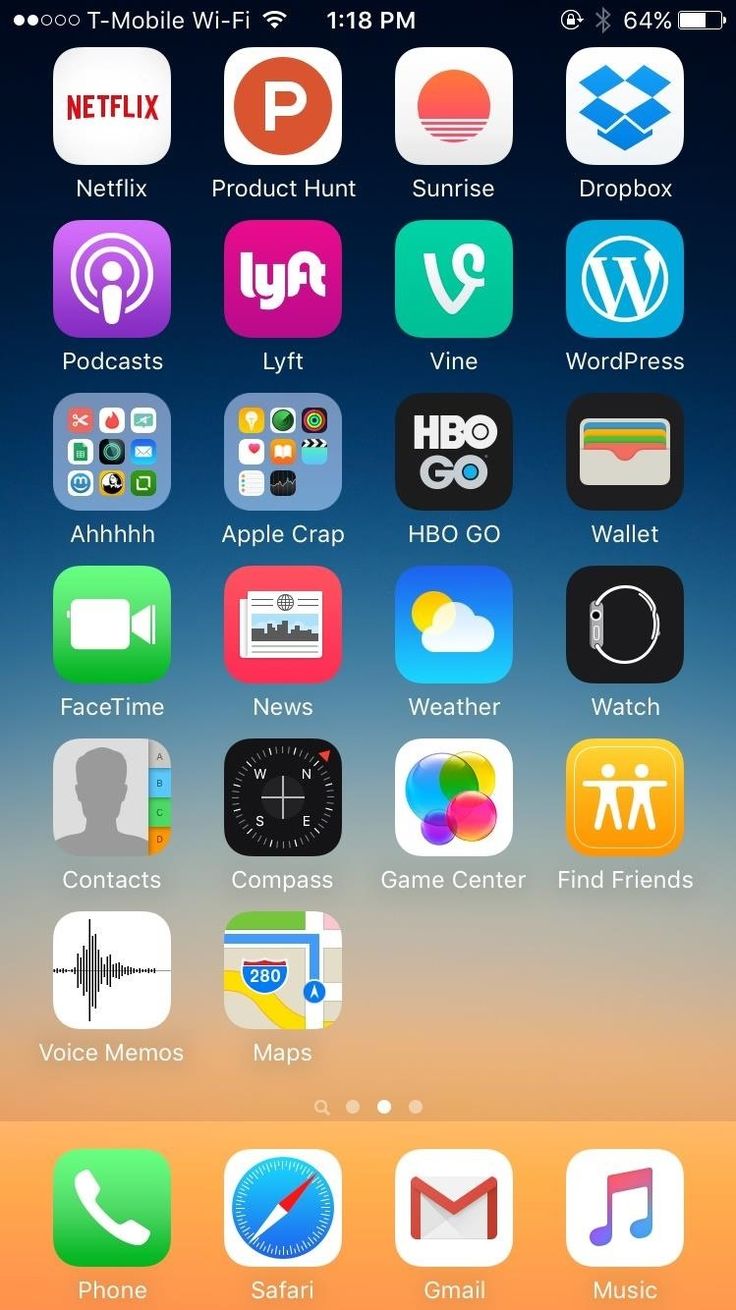 iphone app layout